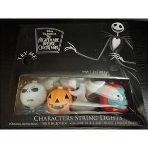 Nightmare Before Christmas Characters Musical String Light Set NEW Disney Burton